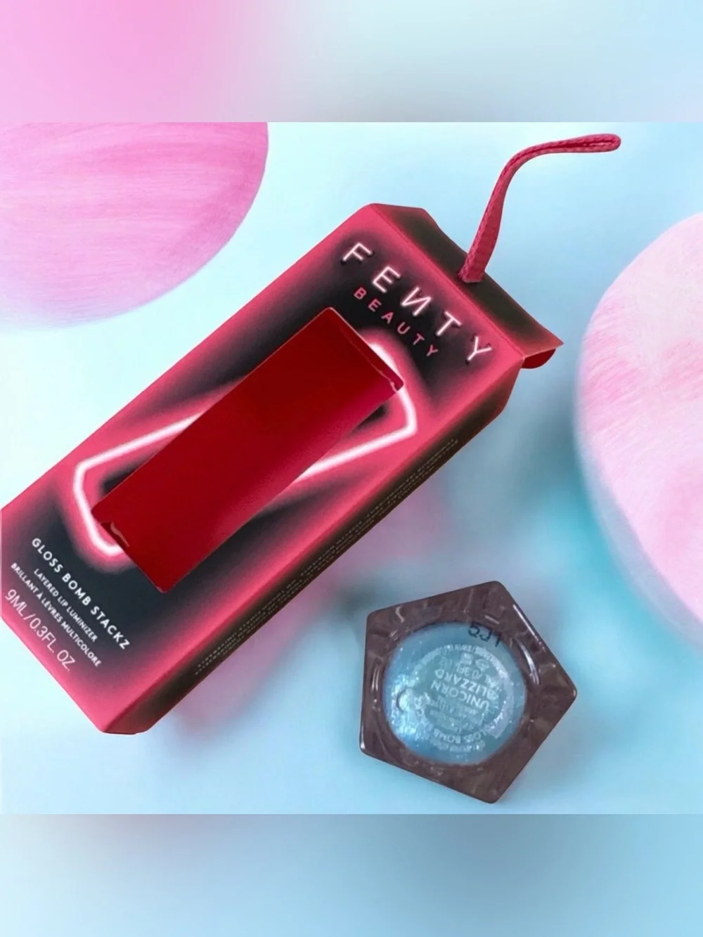 Fenty Beauty GLOSS BOMB STACKZ LAYERED LIP LUMINIZER in Unicorn Blizzard NIB